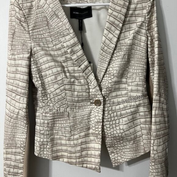 NWT BCBGMAXAZRIA Jordyn Blazer Jacket Women's Brown/Tan/Cream - Size S - Picture 5 of 16